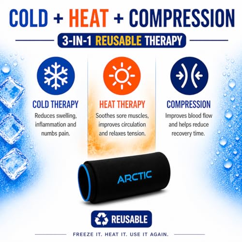 2 Pack | Premium Elbow Ice Pack Wrap & Knee Ice Pack Wrap - Reusable Gel Ice Sleeves, Leg Ice Compress, Arm Ice Sleeve, Elbow Ice Compression Wrap - Cold and Heat Therapy for Injuries - size: X-Large (2 Pack)