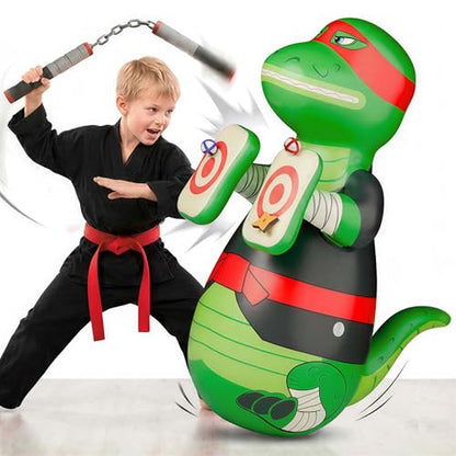 iPlay, iLearn Kids Inflatable Punching Bag, Toddler 49" Blow up Boxing Toys | Kids Bop Bag, Training Bopper W/Ball Toss Game, Indoor Outdoor Fun Sports Activity, Birthday Gift 3 4 5 6 7 8-12 Yr Child Boy