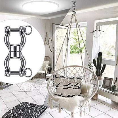SELEWARE Heavy Duty Bearing Swing Swivel, 360° Rotation Hanging Accessory | Quiet Smooth Rotation, Supports Up to 1200LB, 1 Pack, Removable Buckle for Swings, Hammocks, Tire Swings and Heavy Bags - color: Swivel - Style B