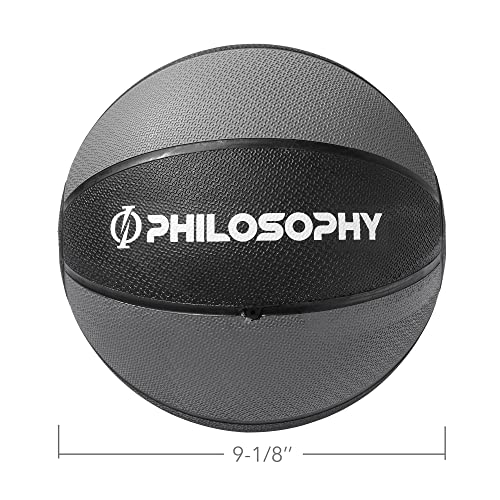 Philosophy Gym Medicine Ball - Weighted Fitness Non-Slip Ball - style: 12 LB