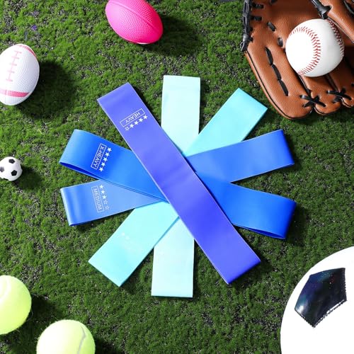 Deekin 20 Pcs Resistance Bands for Women Men 10-115 Lbs 5 Different Resistance Levels Loop Exercise Bands for Leg Working Gym - color: Blue
