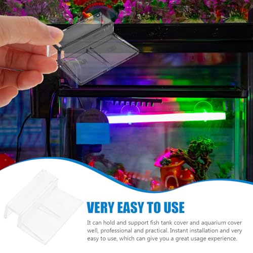 TOYANDONA 4pcs Sturdy Aquarium Lid Holders Easy to Install Fish Tank Cover Bracket for Tanks Acrylic Support Racks for Aquariums