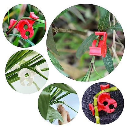 Booge 40 Pcs Low Stress Training Clips, 90 Degrees Plant Trainer Bud Plant Bender Plant Training Clips Bud Bender for Plant Gardening - Red and Green - color: 40 Pcs Red and Green