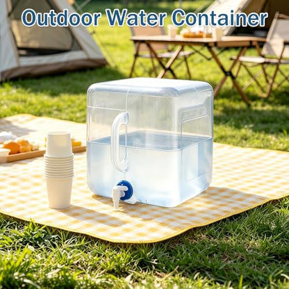 2 Pack 5.3 Gallon BPA Free Collapsible Water Container with Spigot & Hook | BPA Free, Foldable Carrier Bucket, Portable Water Canteen, Camping Water Storage Jug, Outdoor Hiking Survival Kit