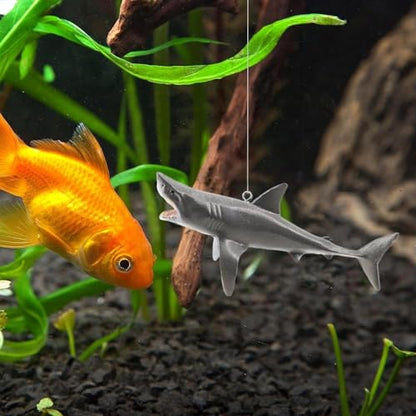 Floating Shark Ornament - Adjustable Aquarium Shark Animal Decor, Shark Pool Décor | Aquarium Floating Shark Ornaments Thematic Ornaments Suitable for Aquarium All Kinds of Fish Tank and Home