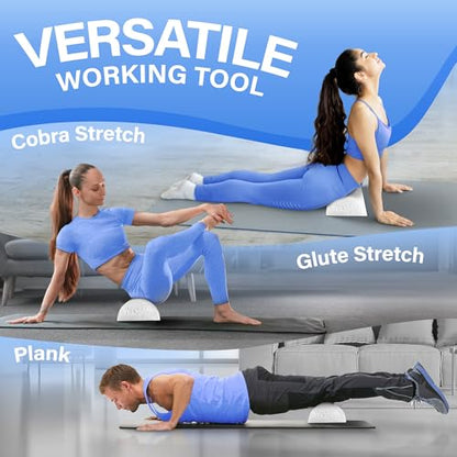 Yes4All Medium Firm Half Foam Rollers for Post-Workout Relaxation, 12/18/24/36 inch PE Foam Roll for Back Massage & Yoga Exercise - color: White, style: 12-inch