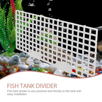 6pcs Aquarium Fish Tank Divider Isolation Board with Filter Tray, 30x15cm White Egg Crate Panel for Fish Breeding and Tank Separation