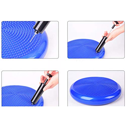 Haofy Inflatable Yoga Mat, PVC Balance Exercise Disc with Soft Flexible Material, for Fatigue Reduction and Health Improvement, 330mm x 330mm x 10mm - color: Pink