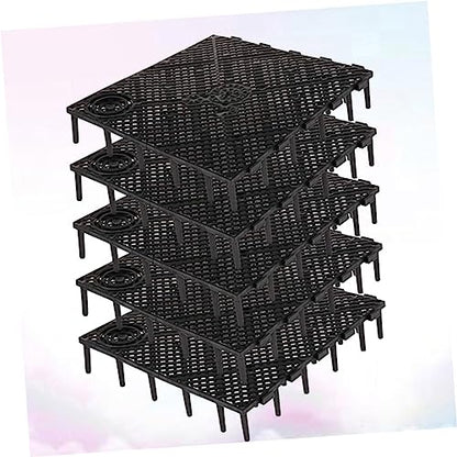 BESPORTBLE 20 Pcs Bottom Plate Fish Tank Bottom Aquarium Egg Crate Fish Tank with Divider Clapboard Pump and Live Fish Grid - color: Blackx2pcs, size: 10pcsx2pcs