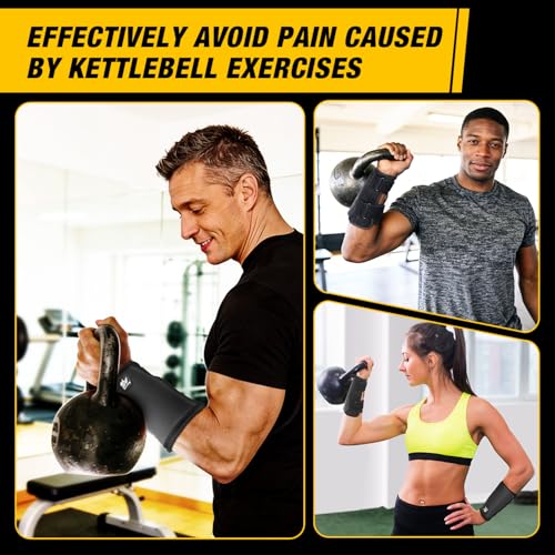 Sylong Kettlebell Wrist & Forearm Guards, 5/16 inch (8mm) Maximum Protection Layer, Effective Shock Absorption Without Restricting Movement (2-pack) - size: 2XL/3XL