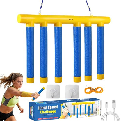 Reflex Drop Sticks Game,Reaction Time Training & Hand Speed Challenge Game with 3 Speed Adjustable,Catch Falling Stick Drop Game Challenge for Adult