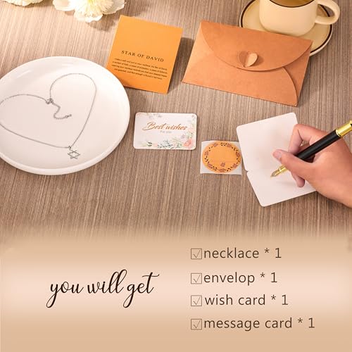 Dainty Silver Necklace for Women - Ankh Jesus Horse Celtic Cross Necklace for Women, Dainty Charm Spider Christian Gifts for Friends Sister Mom, Birthday, Christmas, Mother's Day, Graduation Gifts - style: Star of David