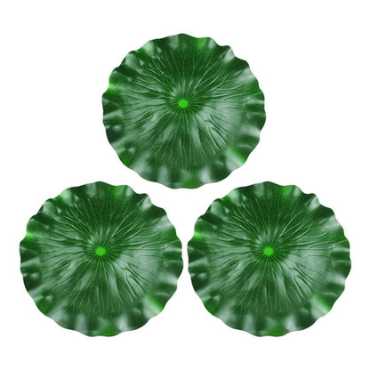 DOITOOL Lily Pads for Ponds Artificial Floating Foam Lotus Leaves, 3PCS Realistic Lily Pads Leaves Artificial Water Ornaments for Pond Pool Aquarium Water Decoration (40X40CM)