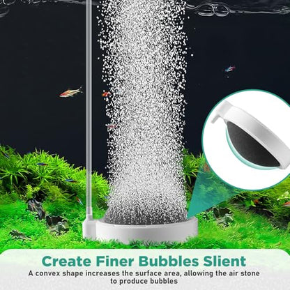 Aquarium air Stones, 2 Inch Nano Fish Tank Bubbler, High Dissolved Oxygen Air Diffuser Aerator for Air Pump Fish Tank Small Bucket and Hydroponics - size: 5cm