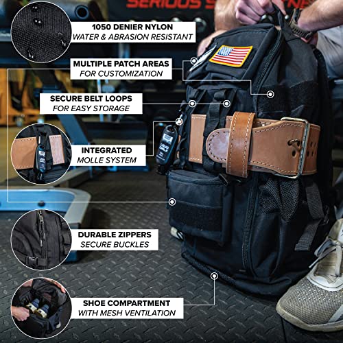 Tactical Backpack and Gym Bag 1000D Nylon Black - color: Black, style: Backpack (Tactical)
