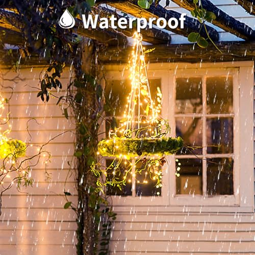 Honche 6 Pack Fairy Lights Battery Operated with Timer 6.56 FT/pack 20 LED Twinkle Lights Copper Wire String Lights for DIY Crafts Wedding Table Centerpieces Party Jars Christmas decoration Warm White - size: 6PC
