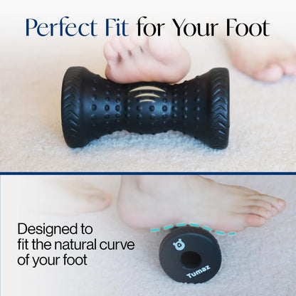 Tumaz Foot Roller for Deep Tissue Massage & Reflexology | Ergonomic Roller | Deep Tissue Massage | Reflexology | Portable Design | Ideal for Foot Recovery - color: Black