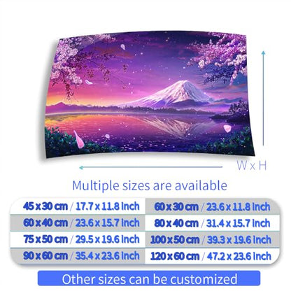 Aquarium Background Stickers - Japan Cherry Blossoms Peak Self-Adhesive Fish Tank Reptile Terrarium Decor Poster (90 x 60 cm / (35.4 x 23.6 inches)) - size: 90 x 60 cm / (35.4 x 23.6 inches)