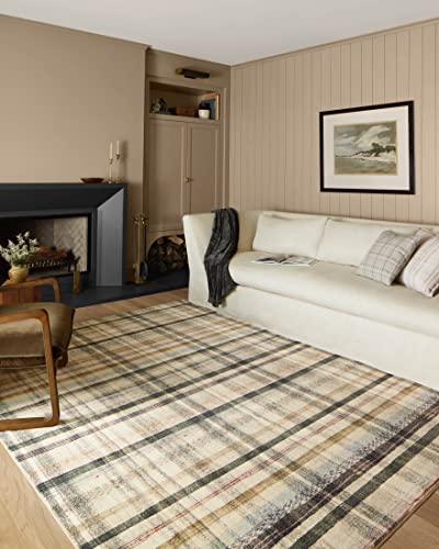 Loloi Chris Loves Julia Humphrey Collection HUM-02 Ivory/Multi 7'-3'' x 9'-3'' .38" Pile Height, Area Rug feat. CloudPile - color: Ivory / Multi, size: 7'3" x 9'3" (Rectangular)