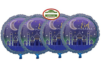 100 Pack Eid Balloons Set – Moon & Star Mylar Foil Balloons, Helium-Ready, Islamic Wall Decoration, Ramadan Gift, Eid Mubarak Party Decor - style: 100 Balloons