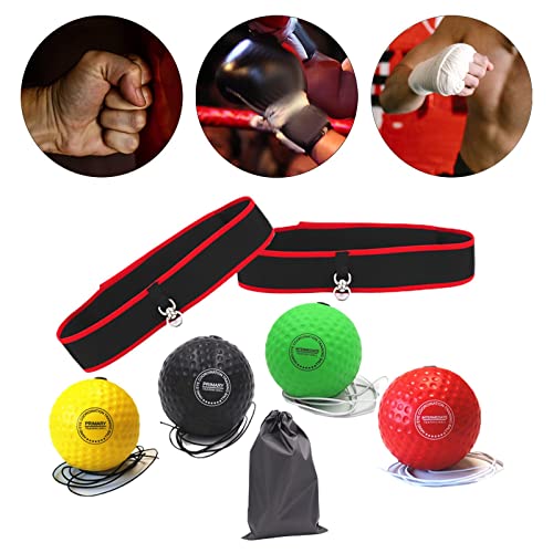 2Pack Boxing Reflex Balls, Boxing Ball Headband Set,Reflex Punching Ball Boxing Equipment Improve Speed and Hand-Eye Coordination for Men, Kids Boxing Equipment