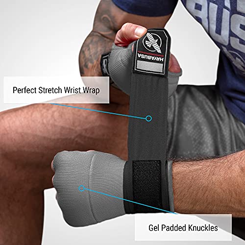 Hayabusa Quick Gel Boxing Hand Wrap Gloves - color: Grey, size: X-Large