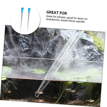 Baluue 2pcs Graduated Plastic Droppers Straight Tip Laboratory Pipettes for Precision Liquid Transfer for Kitchen and Aquarium Use Food-grade Material Easy to Handle