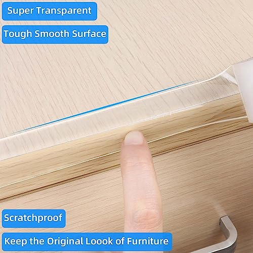 Clear Edge Protector Strip,1 Pack x 1.57in x 9.84FT | 2mm thick，Sharp Edge Wrap Cover Tape, Self Adhesive Protective Bumper Guards for Cabinet Door Desk Bed Furniture Waterproof - size: 1 Pack x 1.57in x 9.84FT