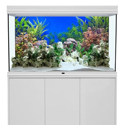 AWERT 48x24 inches Aquatic Plant Fish Tank Background Stone River Bed & Lake Aquarium Background Vinyl - size: 48x24in/120x60cm