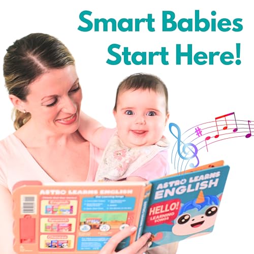 Astro Learns English Bundle Deals — Musical Toys & Interactive Sound Board Book for Toddlers 1-3, Singing & Learning Songs for Babies, Educational Talking Musical Toy, Sing Along Songs