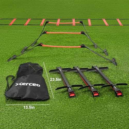 Premium Adjustable and Collapsible Hurdle and Agility Ladder Set for Athletes, Super Portable and Lightweight, with Carrying Bag