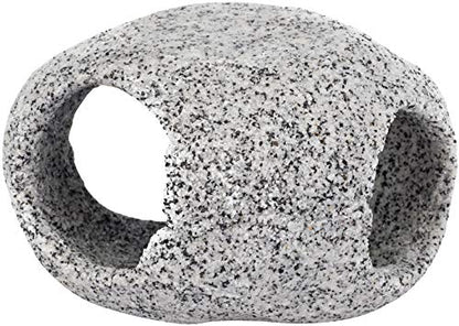 Penn-Plax Deco-Replicas Granite Aquarium Ornament & Hideaway – Realistic Stone Appearance – Safe for Freshwater and Saltwater Tanks – Large Size - size: Large