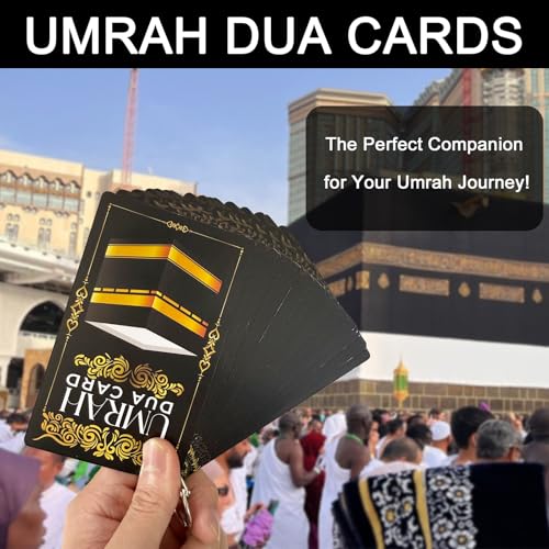 20 Umrah Dua Cards – Step-by-Step Guide to Umrah Duas, Prayers & Supplications – Portable Flashcards for Umrah Mubarak Gifts, Islamic Prayer Cards, Dua Reminder, Thoughtful Umrah Gift Idea