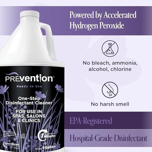 Prevention Ready-To-Use Disinfectant Cleaner – Surface Disinfecting & Cleaning Solution for Salons, Spas, Clinics – Hospital Grade, Gallon Refill – 1 Gallon (1 Pack) - size: 1 Gallon Cleaner (1 Pack)