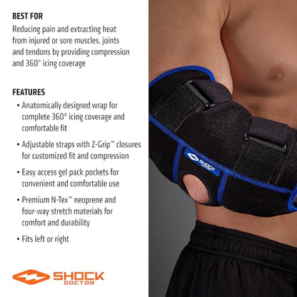 Shock Doctor Ice Recovery Elbow Compression Wrap