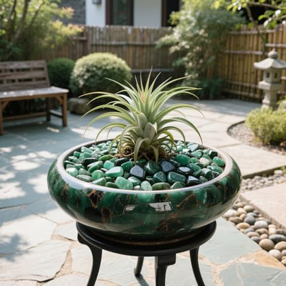 Aquarium Decor Gravel 0.96LB Natural Pebbles Fish Tank Stones Vase Filler Succulent Rocks Polished Crushed Bulk Irregular Shaped - Green - color: Green