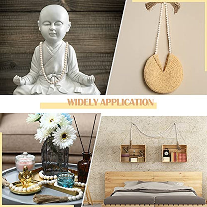 Jetec Decorative Books for Home Decor White Faux Farmhouse Stacked 3 Pieces Gift for Mother Teachers Friends Family for Coffee Tables Shelves with Wood Bead Tassels 58 Inch - style: Our Life, Our Story, Our Home