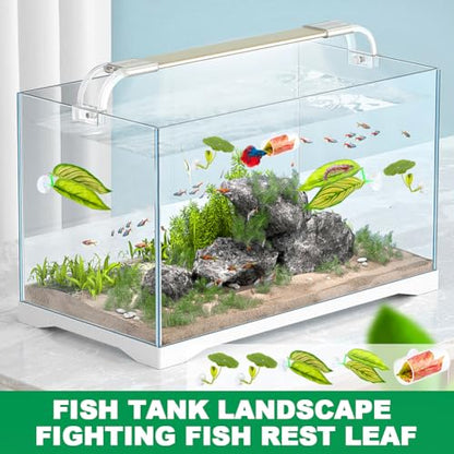 Betta Hammock & Hideout Set – 5PCS Soft Plants & Acrylic Tube Tunnel for Betta Tank