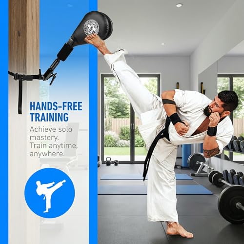 Taekwondo Kick Pad Target, Kicking Pads with Mounting Bracket for Martial Arts Training Tae Kwon Do Karate Kickboxing, Hands-Free - size: 1 Kicking Target