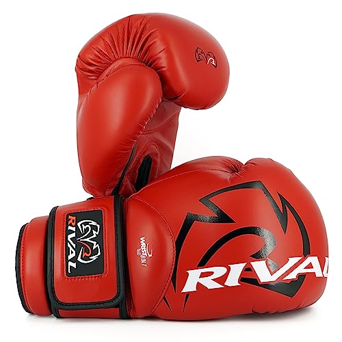RIVAL Boxing RS4 2.0 Aero Sparring Gloves, Hook and Loop Closure - Multi-Layered, Low-Density Foam Padding and Soft Inner Lining - color: Red, size: 16 oz.