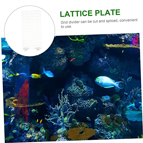 Garneck Egg Crate Panel Fish Tank Separator Suction Cup Spliced Lattice Plate Aquarium Supplies Divider Random Color