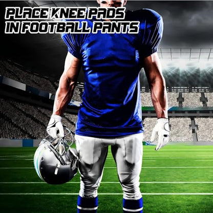Meooeck 4 Pair Low Rise Knee Pads White Inserts Light Knee Pad Saver for Youth Men Women Kids Adult Football Basketball Volleyball