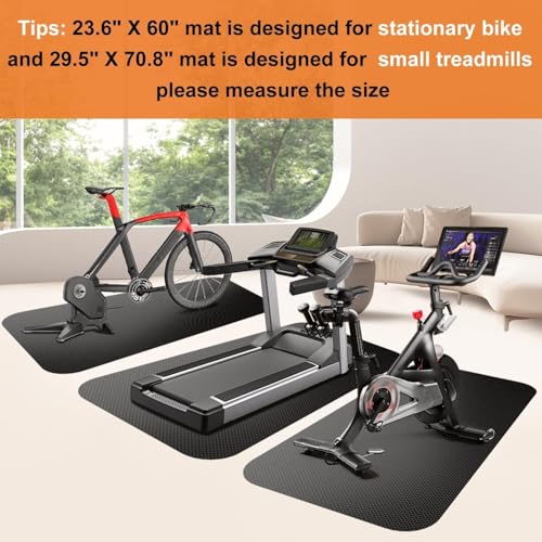 Treadmill Walking Pad Mat for Carpet Floors,Folding Treadmill Mat for Hardwood Floors,for Under Exercise Bike, Exercise Equipment Mat,Reduce Noise Shock Absorption - size: 70.8" X 29.5"
