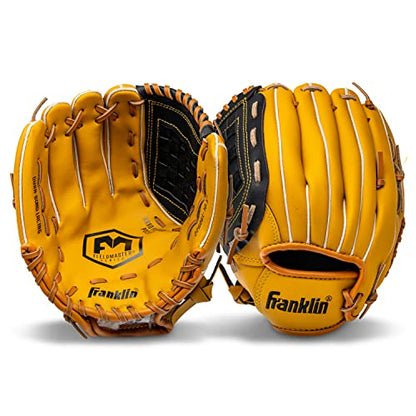 Franklin Sports Field Master Baseball + Softball Glove - Field Master Adult + Youth Baseball + Softball Mitt - Men's + Women's Gloves - color: Tan, style: 10.5" - Basket Web