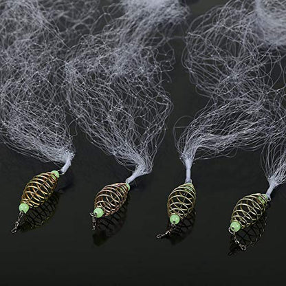 Demeras Spin Network Bait Fish Net Outdoor Nylon Cast Hand Throw Fishing Mesh Hand Casting Bait Fish Net for Bait Trap Fish(10 mesh)