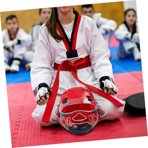 Angoily Taekwondo Mask, Clear Kickboxing Sparring Headgear, Breathable Martial Arts Face Protection - color: 4pcs