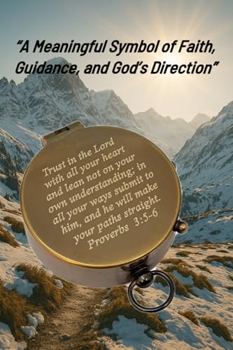 Personalized Compass Gift for Baptism, Confirmation | Religious Keepsake Engraved with Bible Verse | Optional Wood Box with Plaque Available | Gift Box Included - style: Proverbs 3:5-6