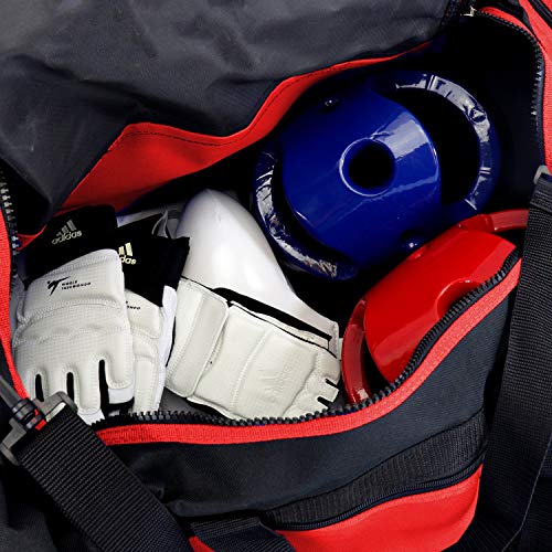 AAMA Martial Arts Taekwondo Sparring Gear Equipment Bag - color: Red