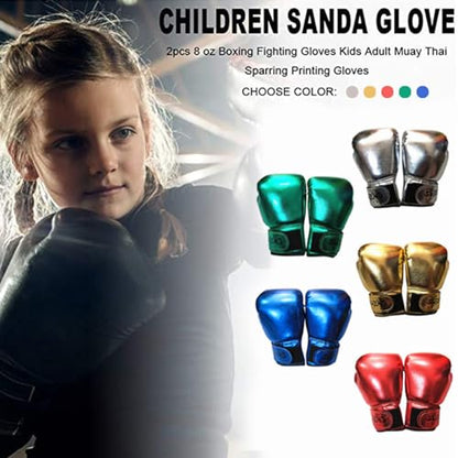 Boxing Gloves for Kids, Children Solid Training Gloves for Punching Bag, Kickboxing, and MMA, Ideal for Ages 3-15, Perfect for Sparring, Training, and Martial Arts (Green)