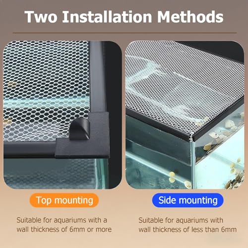 Magnetic Aquarium Anti-Jumping Mesh Net, Aquarium Lid Fish Tank Top Cover Hood Jump Cover, Adjustable DIY Mesh Lid of for Fish Tank - size: 50x40cm